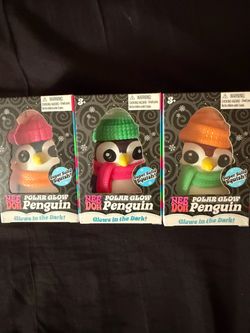 NeeDoh Polar Glow Penguin Squish Toys