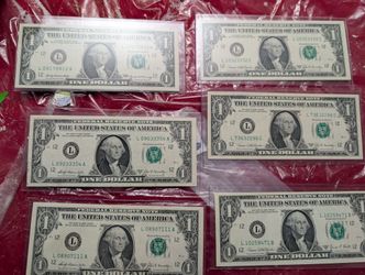1969, 1974 And 1977 Dollar Bill Uncirculated And Circulated.