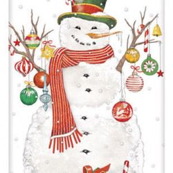 Flour Sack Kitchen Dish Towel Ornament Snowman Mary Lake - Thompson New