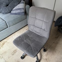 Suede Gray Office Chair 