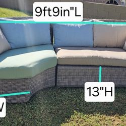 **Beatiful 2pc  Wicker Patio/lounge Sofa**