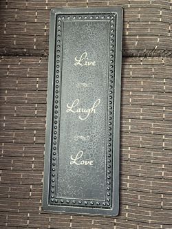 Live Laugh Love sign wall hanging poster display metal chic plaque