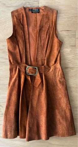 Suede dress with waist buckle. Size 11/12.