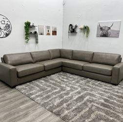 Tayler Leather 3Pc Sectional Couch Sofa *FREE DELIVERY 🚚*