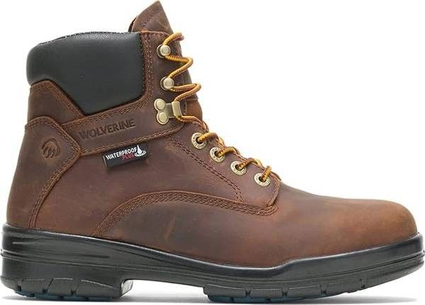 New SZ 8.5 Men Work Boots Wolverine DuraShocks Waterproof Soft Toe Construction Boot