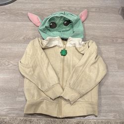 Baby yoda Star Wars Hoodie Size XS kids  With Pockets 