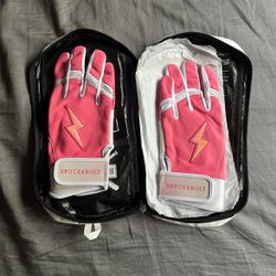 Bruce Bolt MegRem Series Short Cuff Batting Gloves Adult Medium ‼️IN HAND‼️