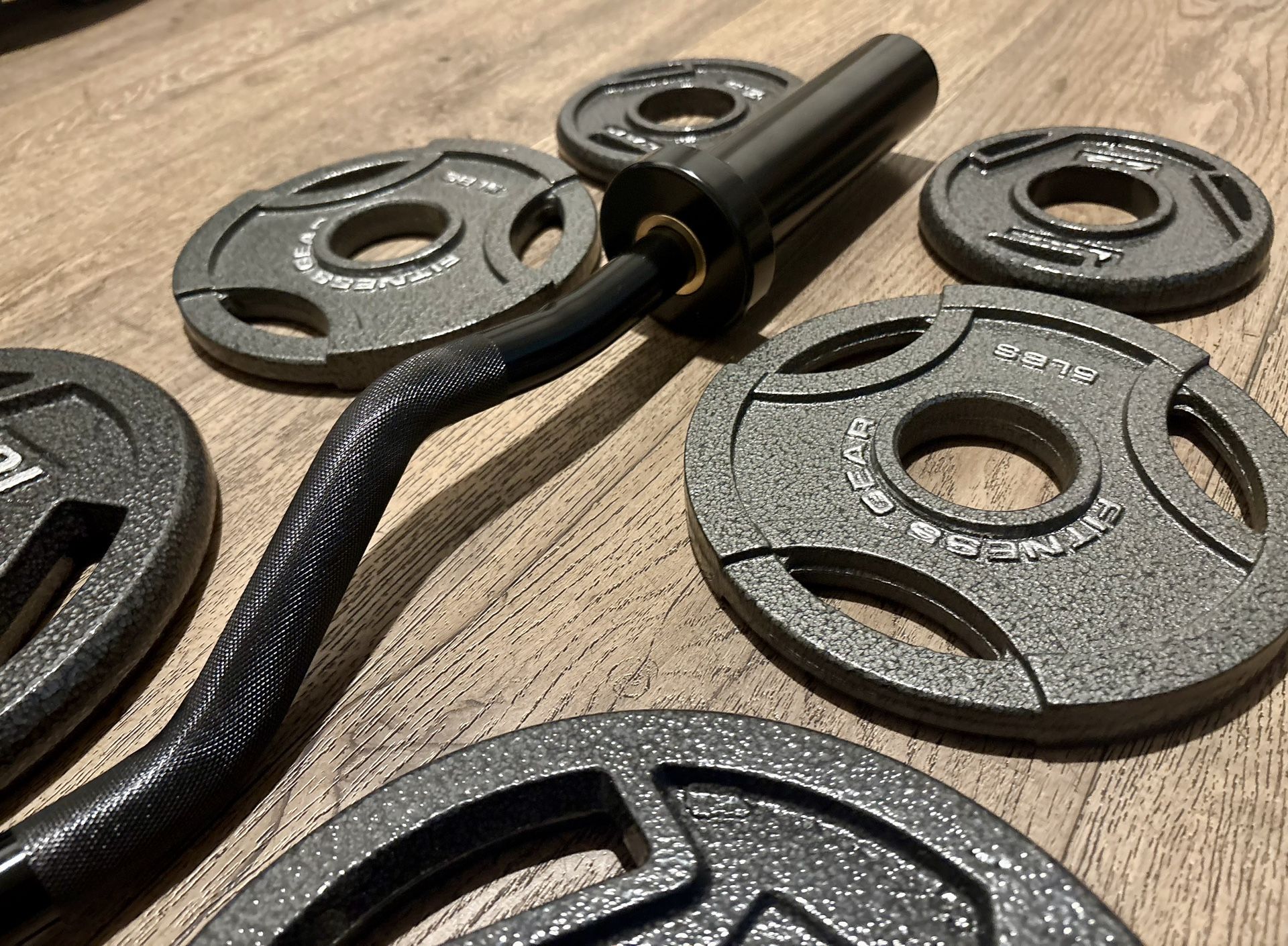 BRAND NEW Olympic Black Curl Bar With Pairs From 5s To 35s