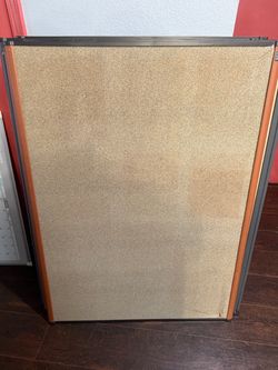 Large Cork Bulletin Board with Wood Frame