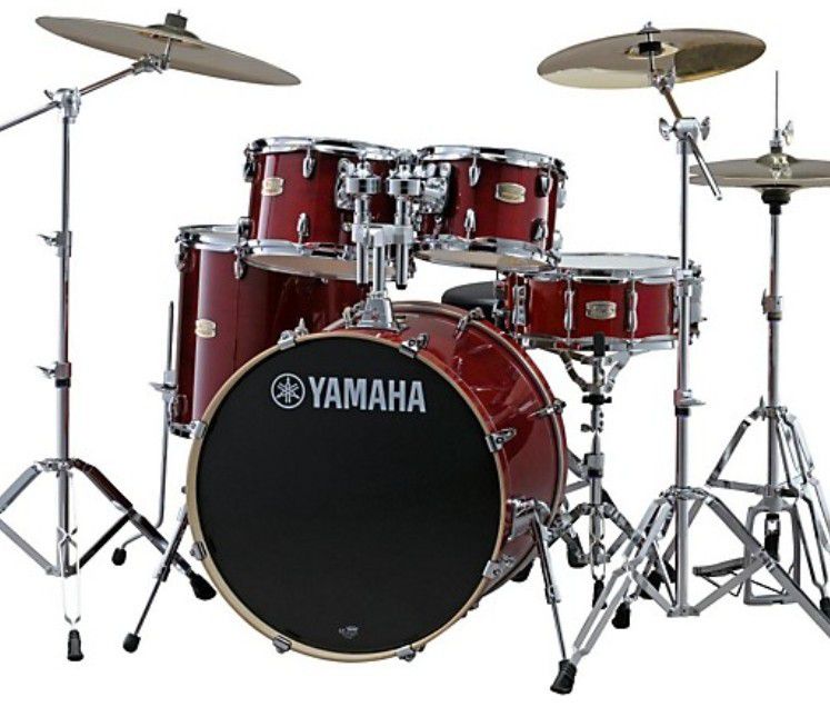 YAMAHA STAGE CUSTOM BIRCH  DRUM SET COMPLETE With HARDWARE AND SABIAN XSR "BIG  AND UGLY" MONARCH  CYMBALS