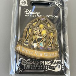 Disney artist collection Jes Willis pin Aladdin “a whole new world” limited edition
