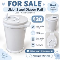 Ubbi Steel Diaper Pail