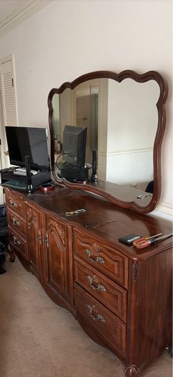 French Provincial Dresser with Mirror