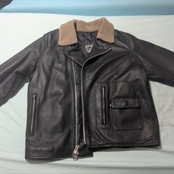 Motorcycle Bomber Leather Jacket Espinoza Leather 