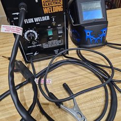 Chicago Electric Flux Welder and  Chicago Electric Auto Darkening Welding Helmet