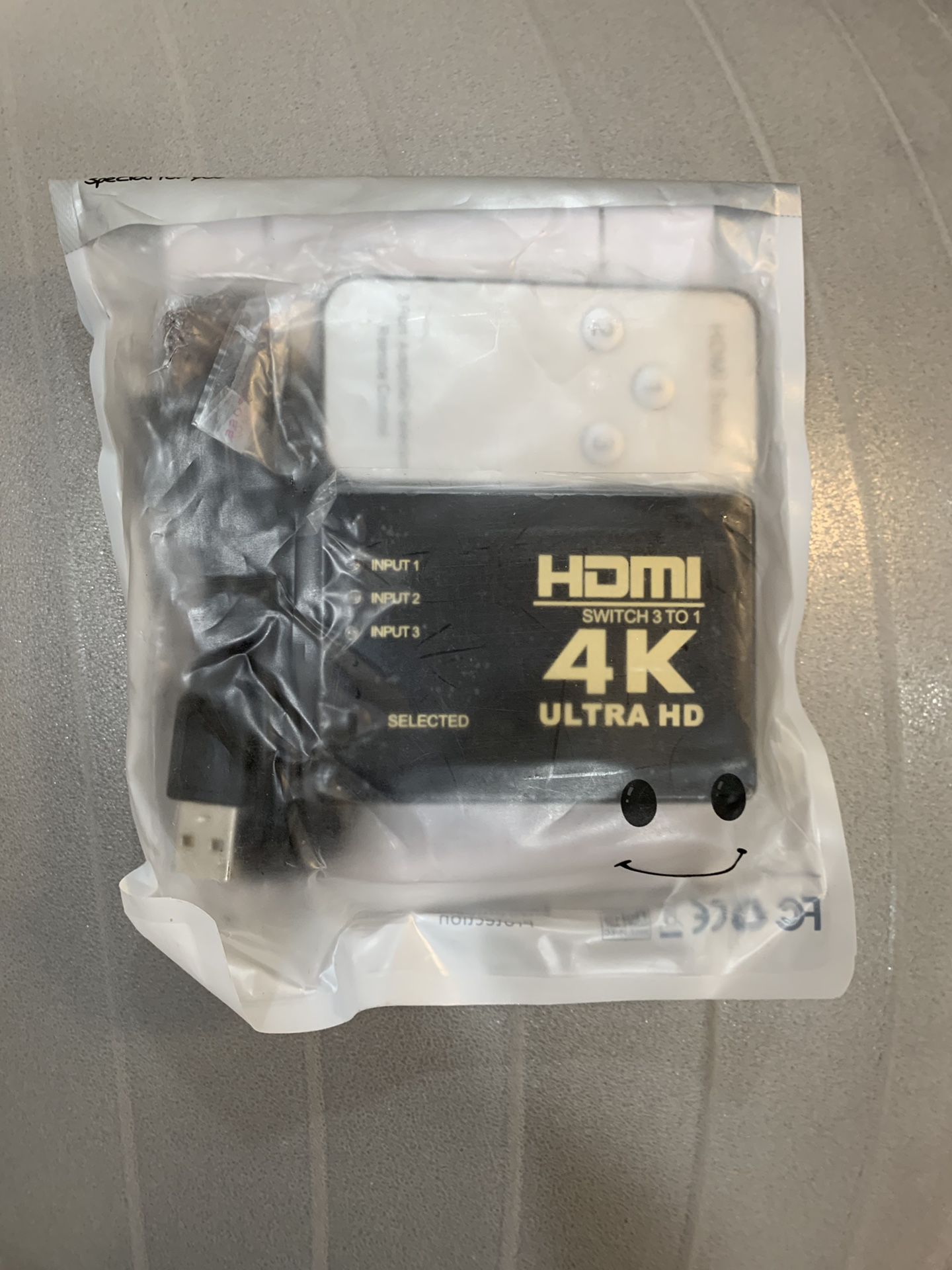 4 K HDMI Switch. With remote. Never used