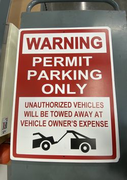 Permit Parking Only Signs