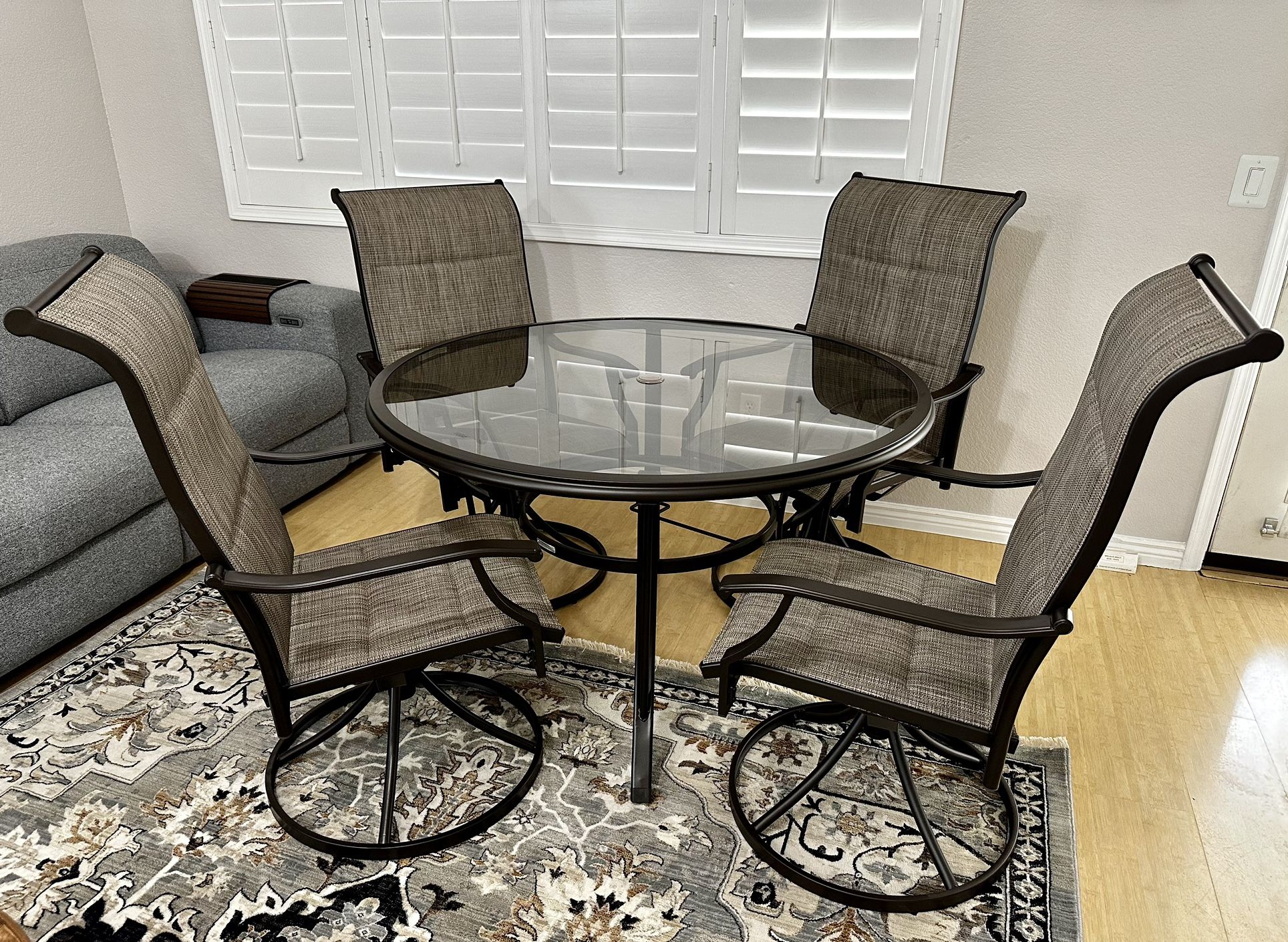 Brand New Hampton Bay Riverbrook Espresso Brown Steel Outdoor Patio