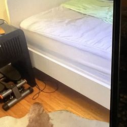 Twin Size White Wood Bed