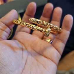 Beautiful 18k Gold Plated Over Stainless Steel