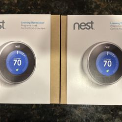 (2) Nest Learning Thermostats, 2nd Generation
