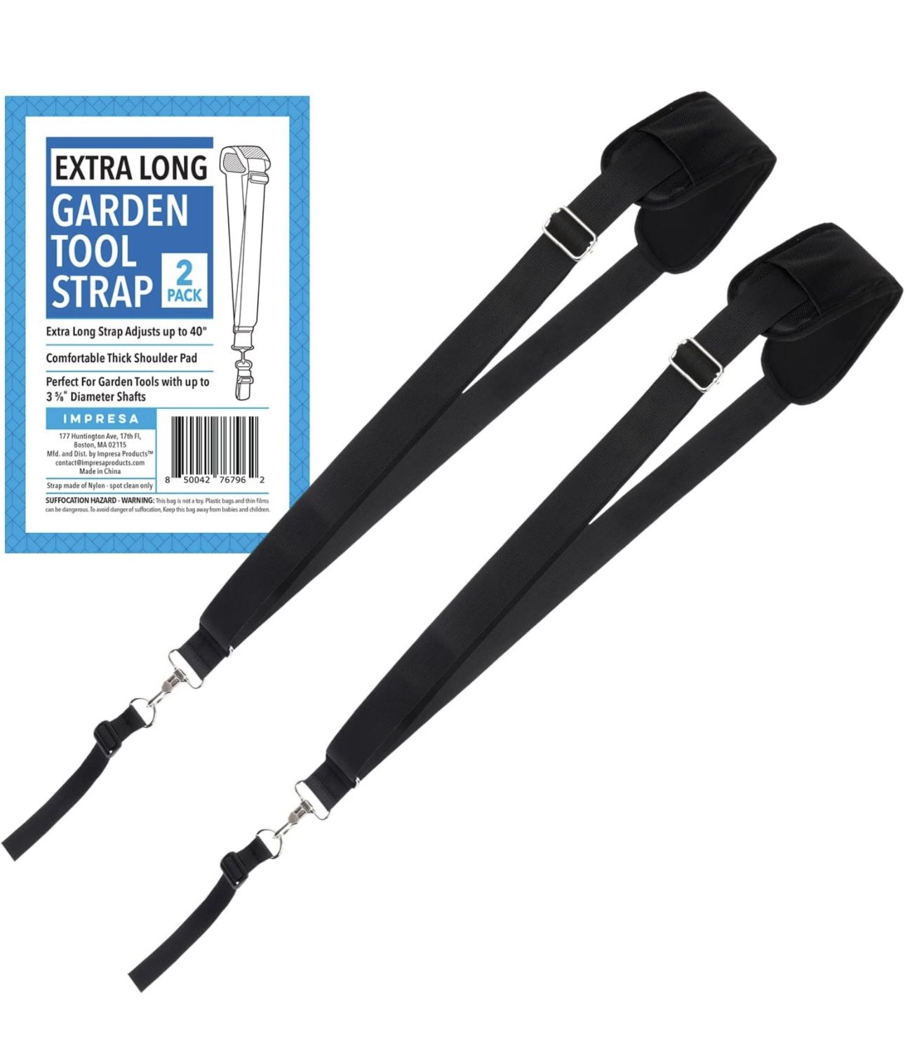 2 Pack XL Adjustable Shoulder Strap Replacement for Weed Eater Strap - Reinforced Weed Trimmer Strap 40” Strap for Ego String Trimmer with Rubber Sho