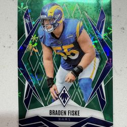 2025 Panini-Phoenix Football Braden Fiske Green Winter #057/149 (#82)