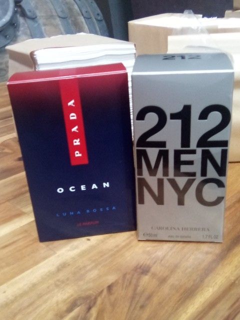 2 For 60$ Or 40$ Each Prada Ocean Vida Rossa 100ml & Carolina Herrera 212 For Men