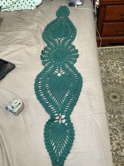 12”x54” beautiful Handmade Crochet Pineapple Table Runner