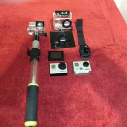 2 Go Pro Hero Cameras With Accessories 