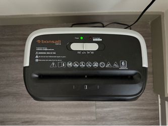 Bonsaii 6-Sheet Cross-Cut Paper Shredder (C237-B) - Used Less Than 1.5 Months