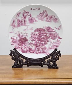 Chinese Ceremic With Plate Holder