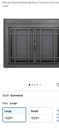 Firescreen Gunmetal - Large Glass