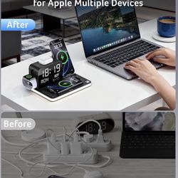 acer 7-in-1 Wireless Charging Station: Charger Stand for Multiple Devices for Apple - iPhone 16 15 14 13 12 Pro Max Apple Watch Airpods, Wireless Char