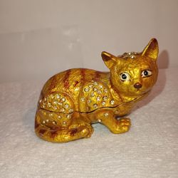 Cat Trinket Box (Metal)