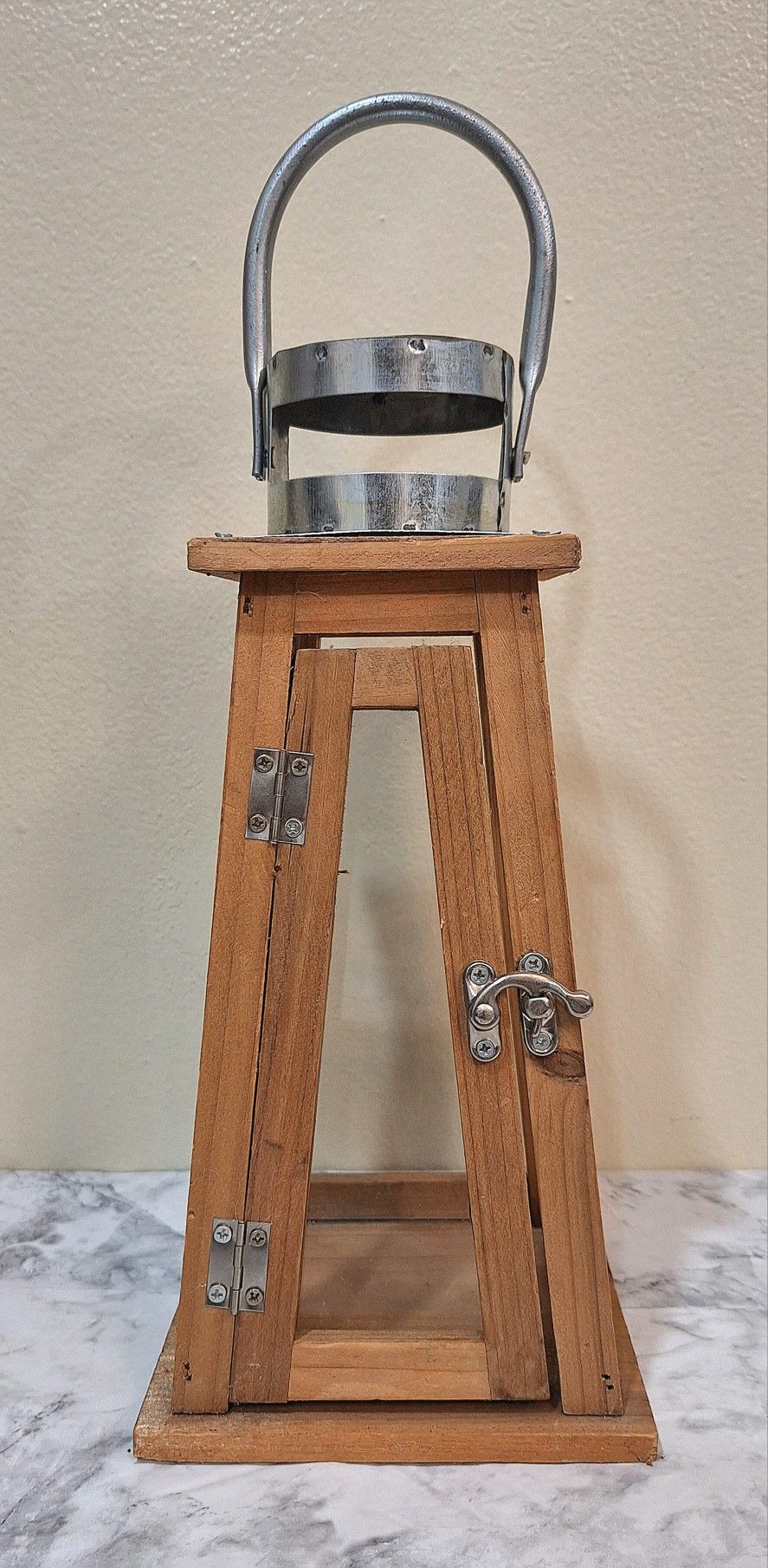 HANDMADE WOODEN LANTERN - RUSTIC FARMHOUSE DECOR