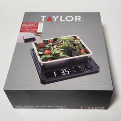 NEW TAYLOR HIGH CAPACITY KITCHEN SCALE W/ BOWL & LID