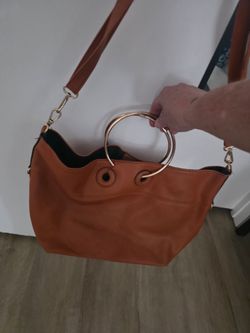Brown leather purse