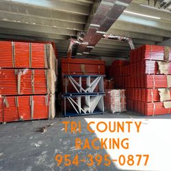 Beams 96” Teardrop Pallet Racks Forklifts Tri county Racking 