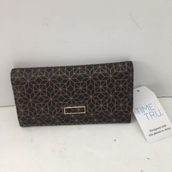 New Womens Time And Tru Clutch Organizer Wallet