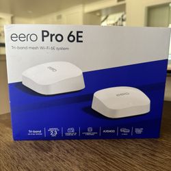 Eero Pro 6E Mesh WiFi System 2 pack