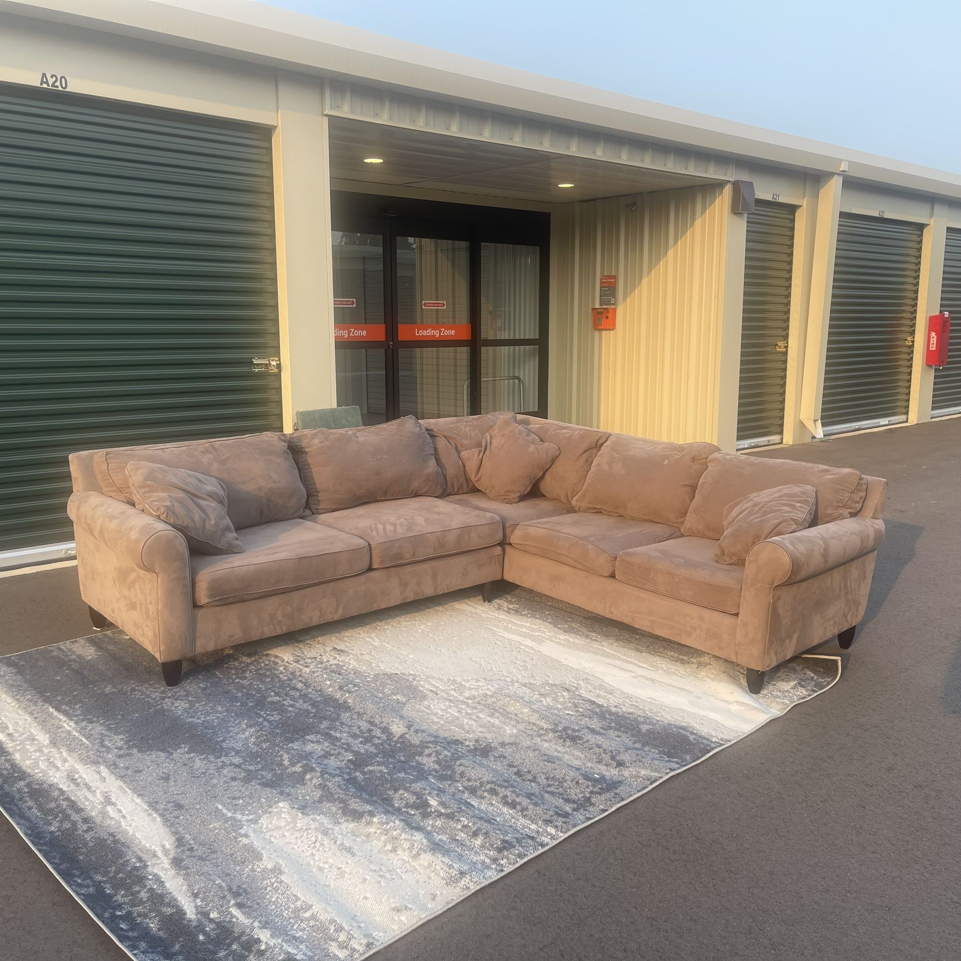 Brown Sectional Sofa Couch Sala