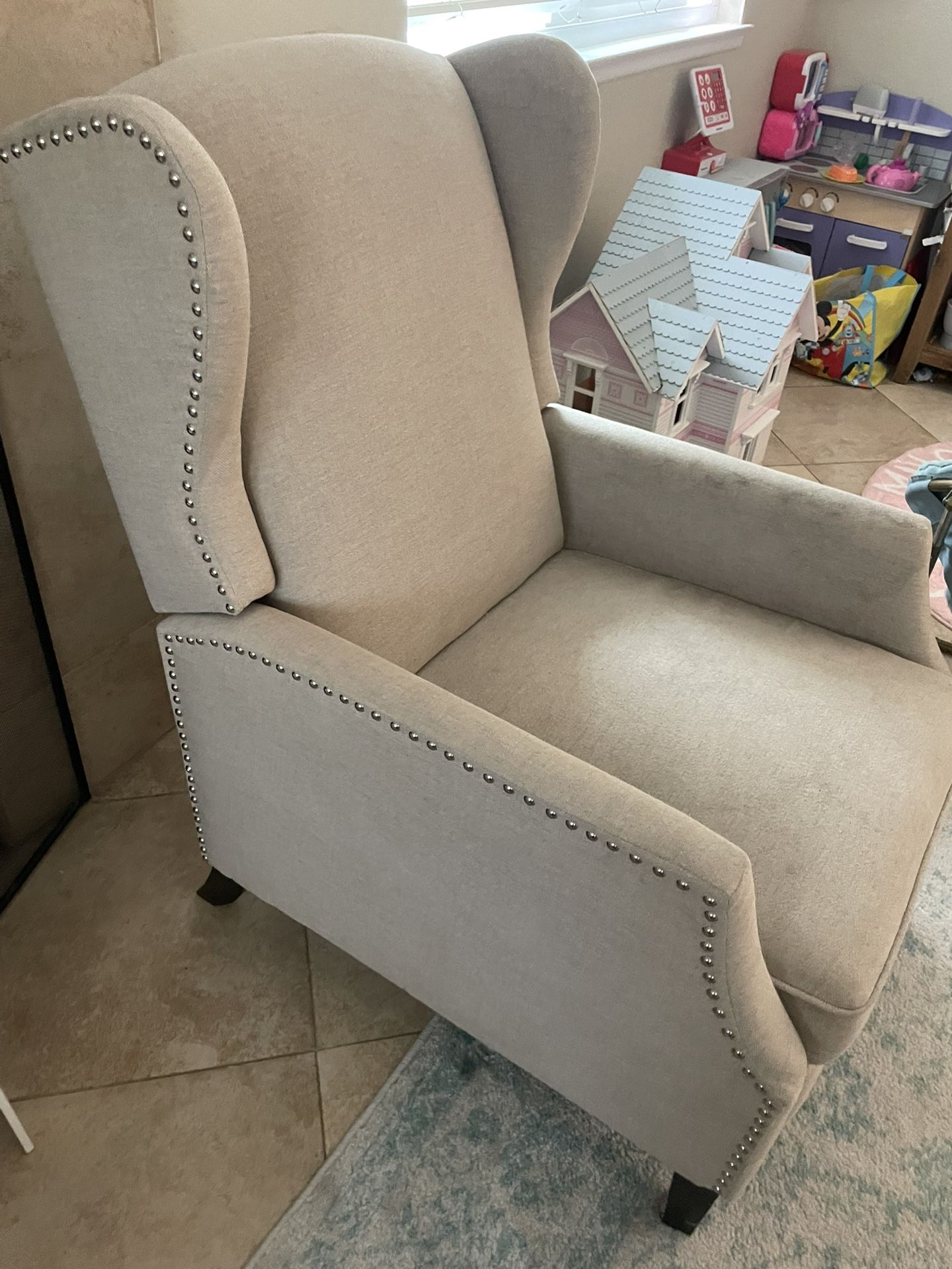 Wingback Chair And Couch Set 