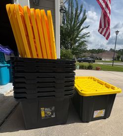 27 gallon storage bins  set of 10