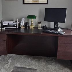 Desk And Lateral File Cabinet