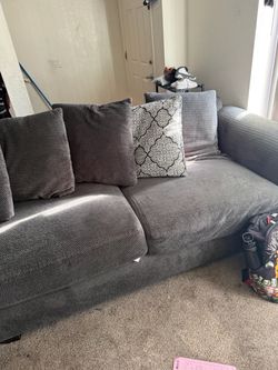 Gray Fabric Sectional Sofa