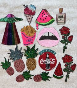 Collection of Amazing Sew On + Iron on Sequin Patches