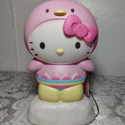 Hello Kitty Easter Chick Lighted Blow Mold Decor Cute Holiday Display — Good Condition