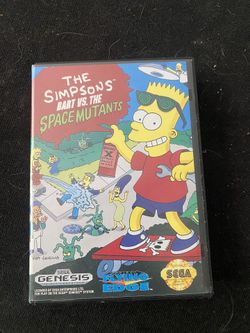 Sega Genesis The Simpson Bart Vs The Space Mutants 