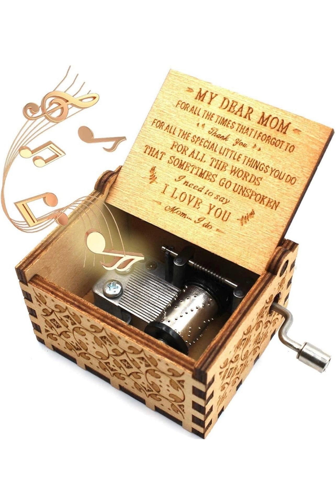 BRAND NEW IN BOX Mothers Day Gifts for Mom from Daughter Gifts for Mom from Sun Mom Gifts for Mothers Day You are My Sunshine Wooden Music Box, Laser